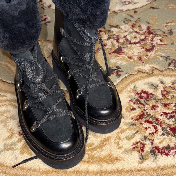 Grenson Charcoal Fur-Lined Winter Boots sz3 1/2 UK - Picture 6 of 9